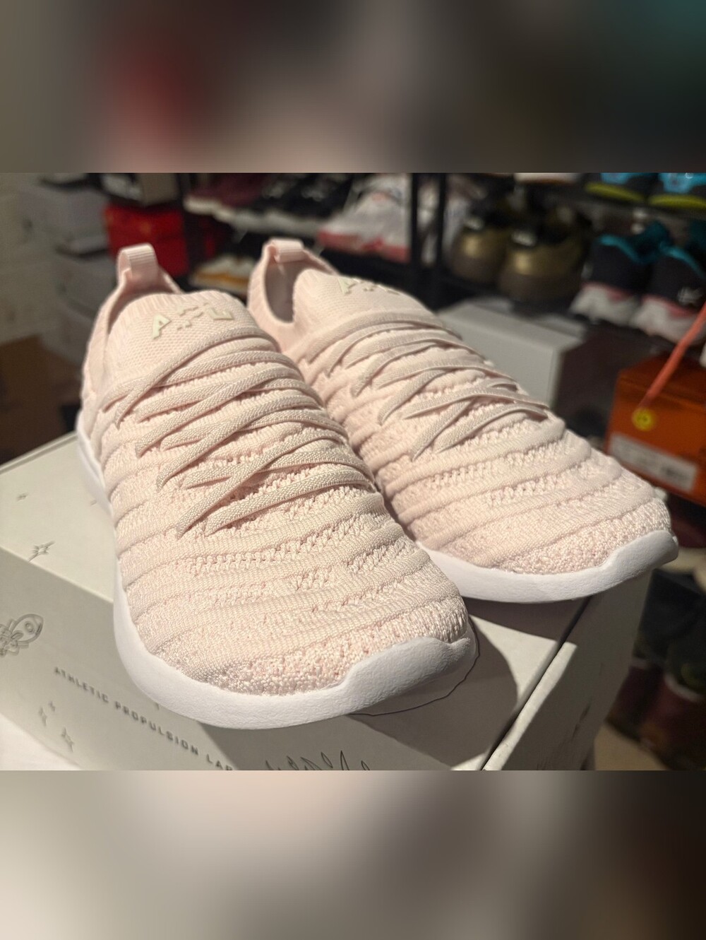 APL Women's Knit Slip-On Sneakers in Light Pink